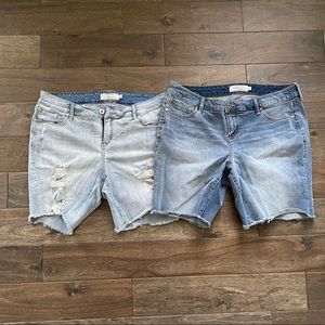 Torrid WMNS denim shorts pair! Selling together.